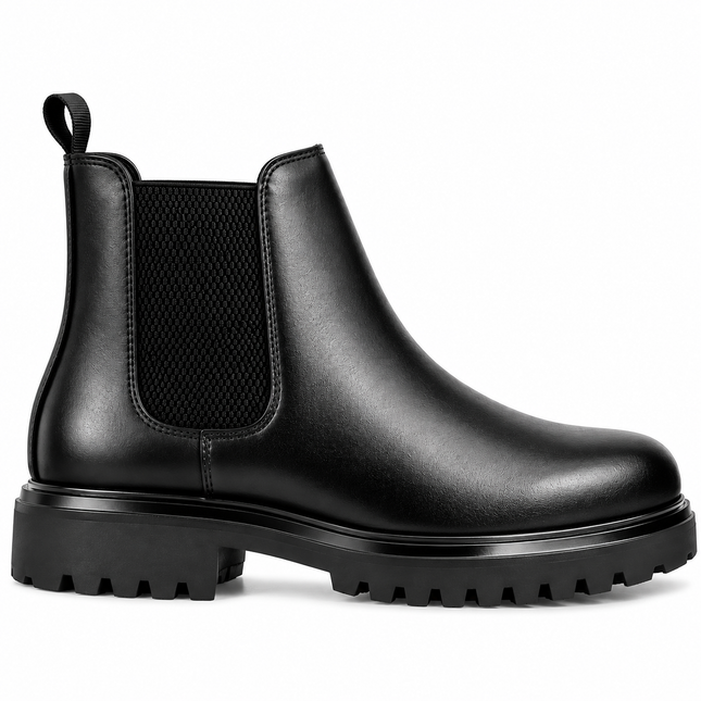 S&B Black Chunky EVA Chelsea Boots