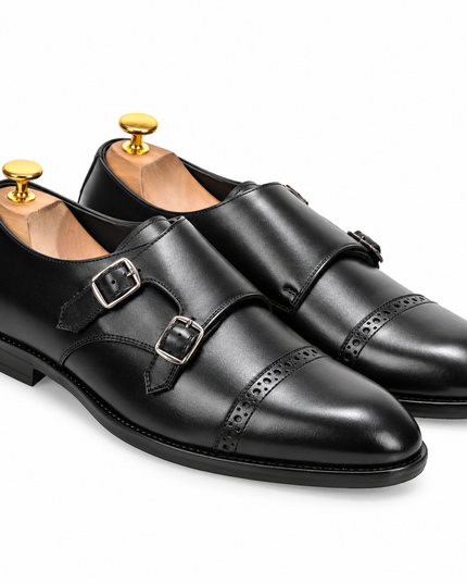 S&B Classic Monk Loafer - Black