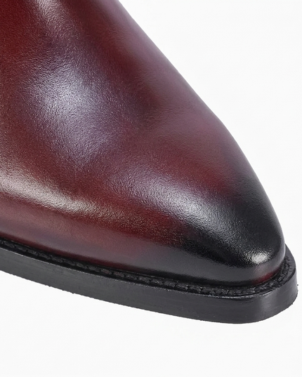 S&B Cowboy Pointed Chelsea - Cherry
