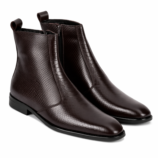 S&B Italian Croco Chelsea - Brown