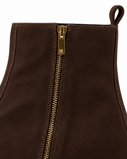 S&B  Cowboy Suede Pointed Chelsea - Brown