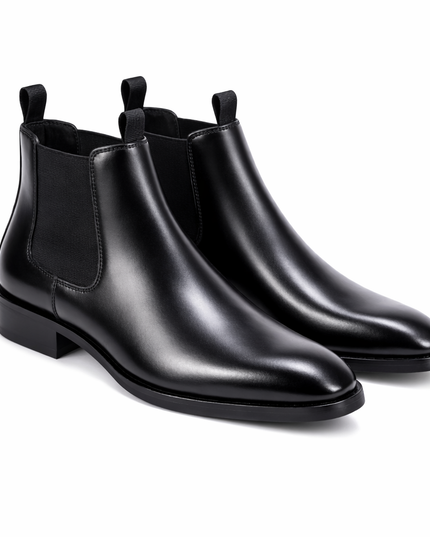 S&B Italian Elastic Cuban Chelsea - Black