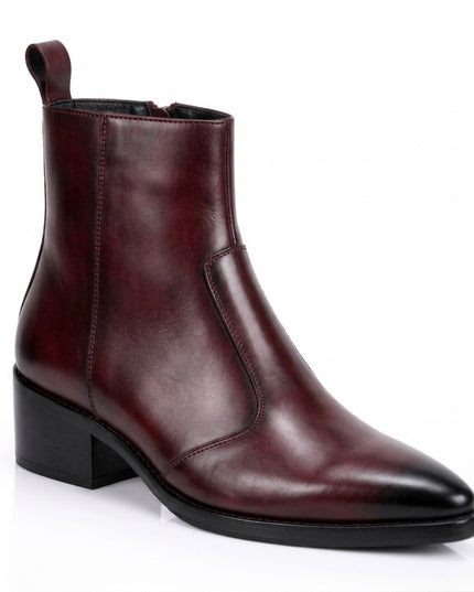 S&B Cowboy Pointed Chelsea - Cherry