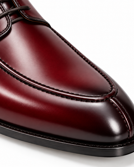 S&B Apron-Toe Derby Shoe-Cherry