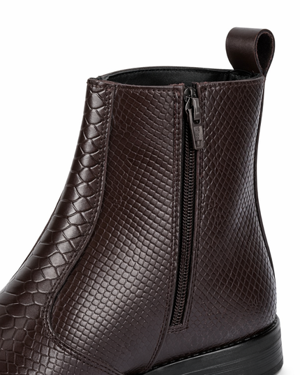 S&B Italian Croco Chelsea - Brown