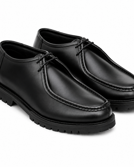 S&B Black Heritage Boat Shoes