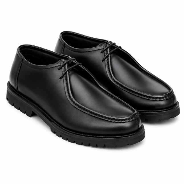 S&B Black Heritage Boat Shoes