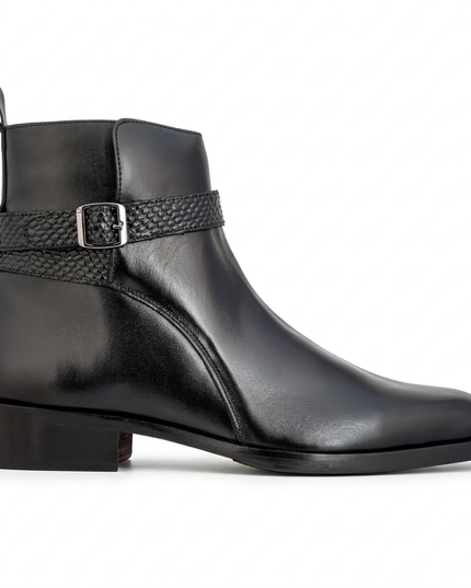 S&B Black Harness Jodhpuri Boots