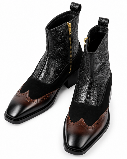 S&B Royal Brogue Chelsea Boot-Cherry