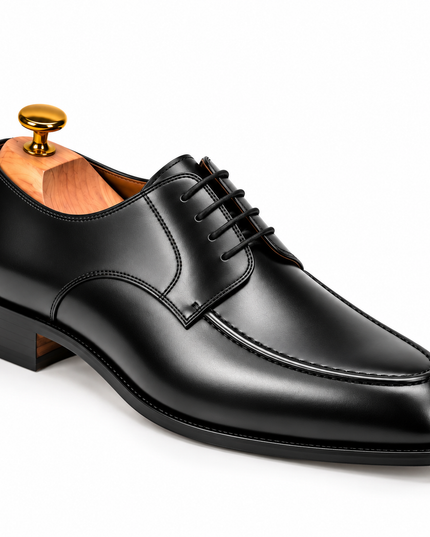 S&B Apron-Toe Derby Shoe-Black