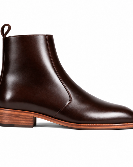 S&B Square-Toe Wooden Chelsea - Brown