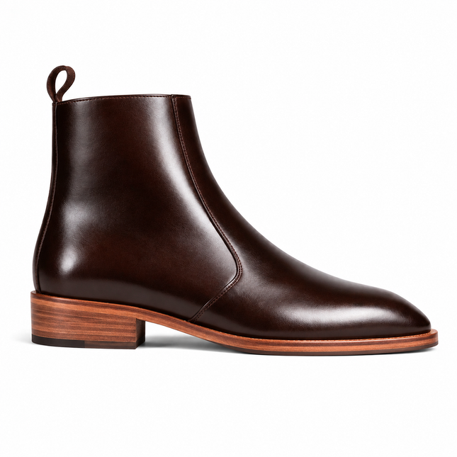 S&B Square-Toe Wooden Chelsea - Brown