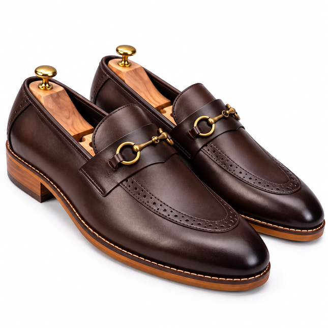 S&B Heritage Brogue Loafer-Brown