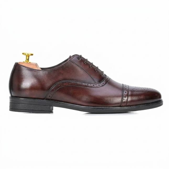S&B Brogue  Oxford - Cherry