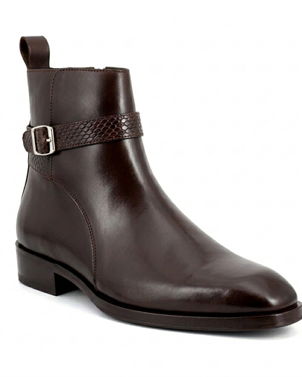 S&B Brown Harness Jodhpuri Boots