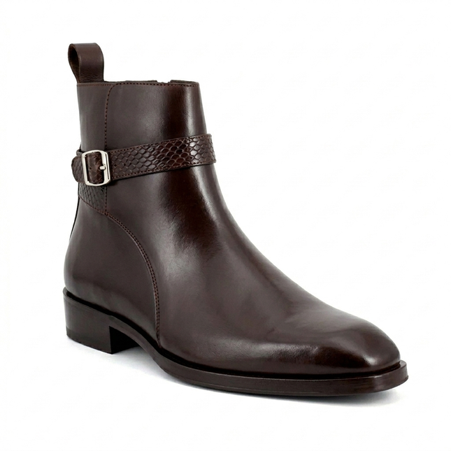 S&B Brown Harness Jodhpuri Boots