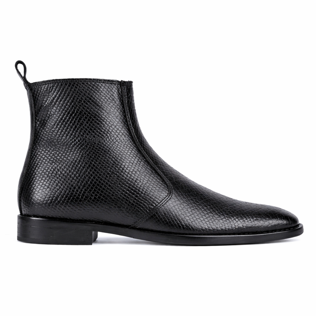 S&B Italian Croco Chelsea - Black