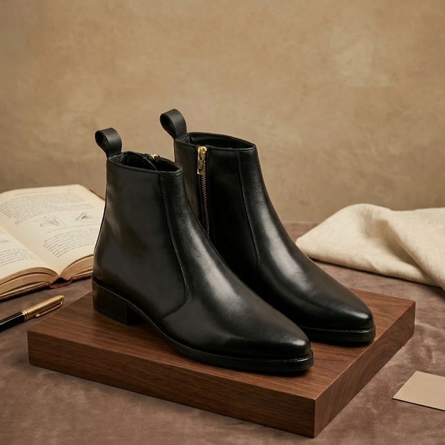 S&B Pointed Cuban Chelsea - Black