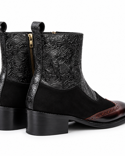 S&B Royal Brogue Chelsea Boot-Cherry