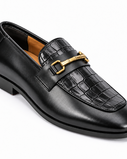 S&B Modena Croco Loafer-Black