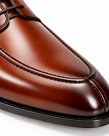 S&B Apron-Toe Derby Shoe-Tan