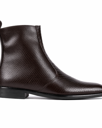 S&B Italian Croco Chelsea - Brown