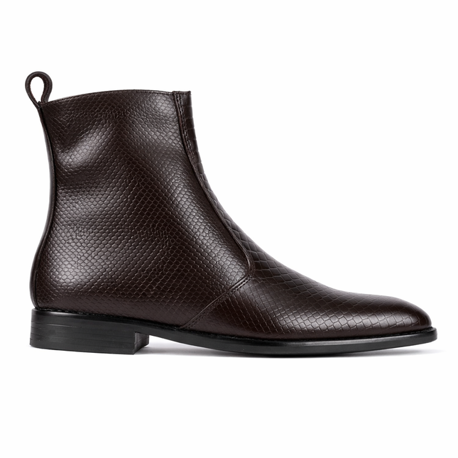 S&B Italian Croco Chelsea - Brown