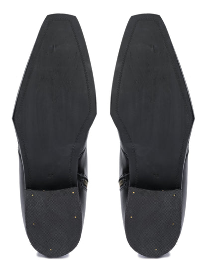 S&B Croco Strip Square-Toe Chelsea - Cherry