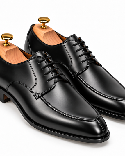 S&B Apron-Toe Derby Shoe-Black