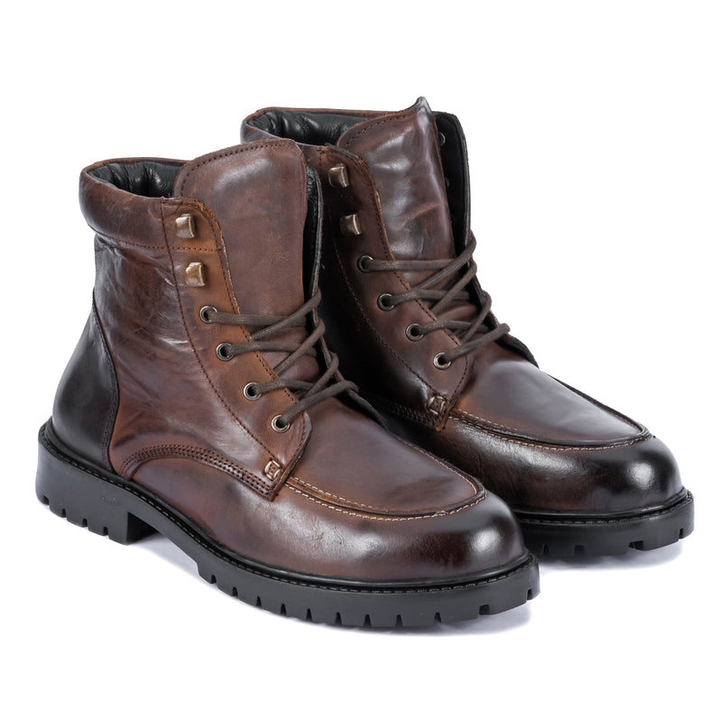 S&B Moc-Toe Boot -Brown