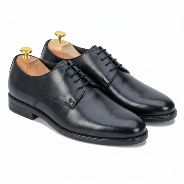 S&B Round Toe Derby - Black
