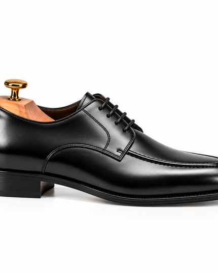S&B Apron-Toe Derby Shoe-Black