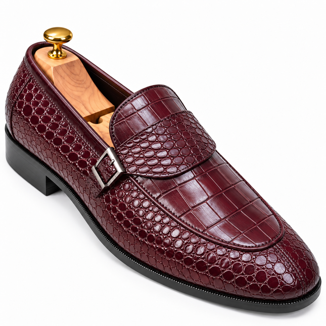 S&B Modena Monk Loafer - Cherry