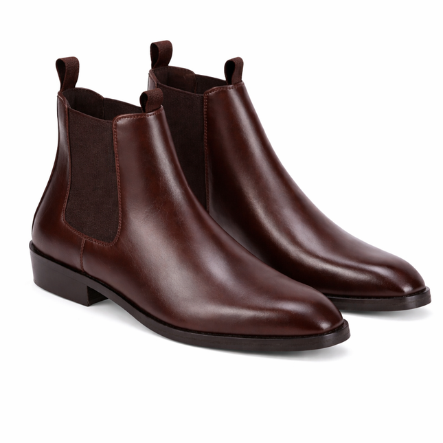 S&B Italian Elastic Cuban Chelsea - Brown