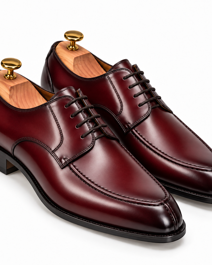S&B Apron-Toe Derby Shoe-Cherry
