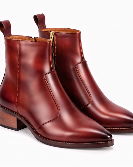 S&B Cowboy Pointed Chelsea - DeTan