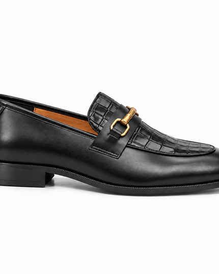 S&B Modena Croco Loafer-Black