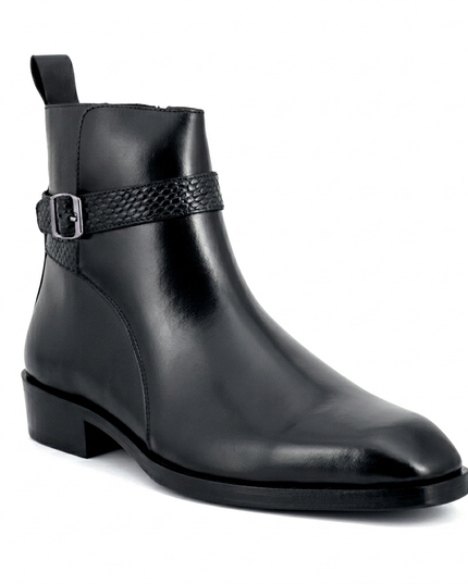 S&B Black Harness Jodhpuri Boots