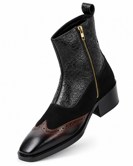 S&B Royal Brogue Chelsea Boot-Cherry