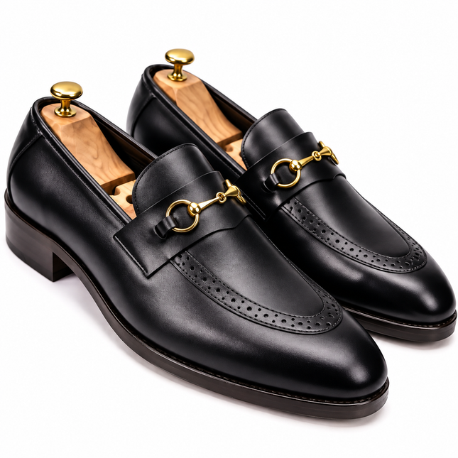 S&B Heritage Brogue Loafer-Black