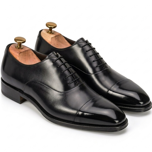 S&B Cap Toe Oxford - Black