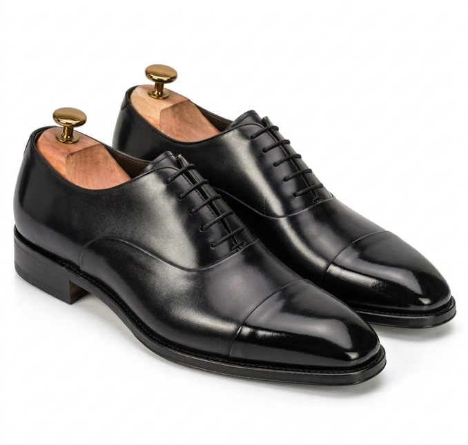S&B Cap Toe Oxford - Black