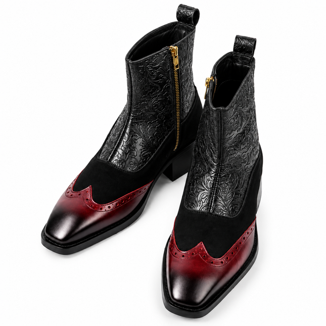 S&B Royal Brogue Chelsea Boot-Cherry