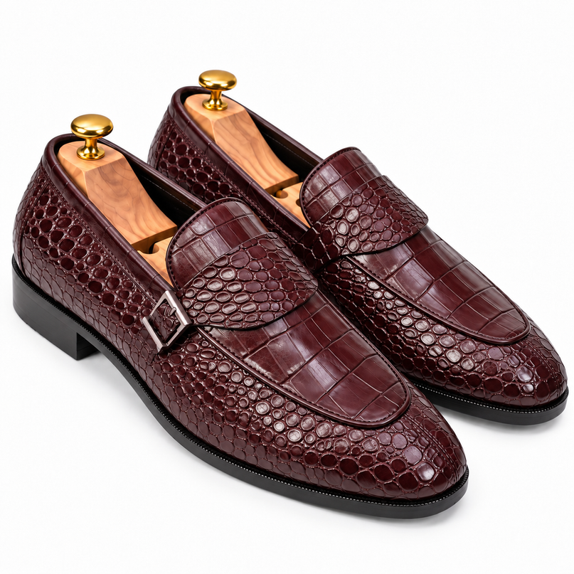 S&B Modena Monk Loafer - Cherry