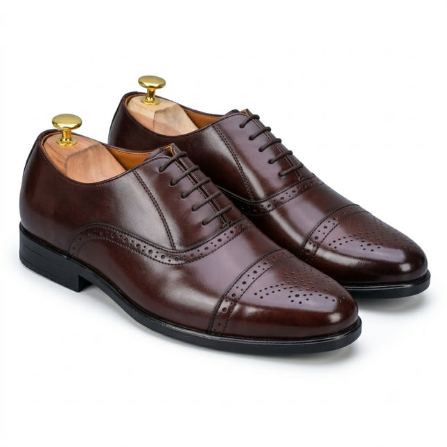 S&B Brogue  Oxford - Cherry