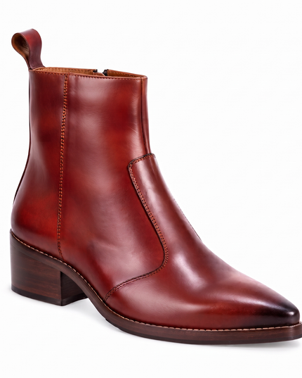 S&B Cowboy Pointed Chelsea - DeTan
