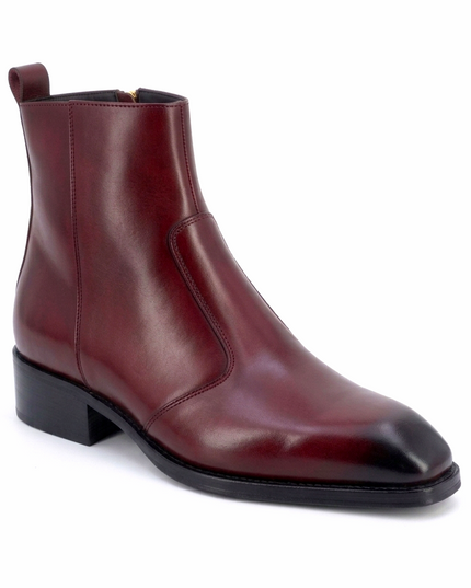 S&B Long Square-Toe Chelsea – Cherry