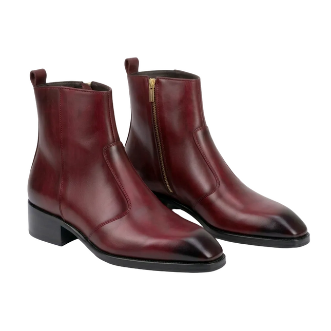 S&B Long Square-Toe Chelsea – Cherry