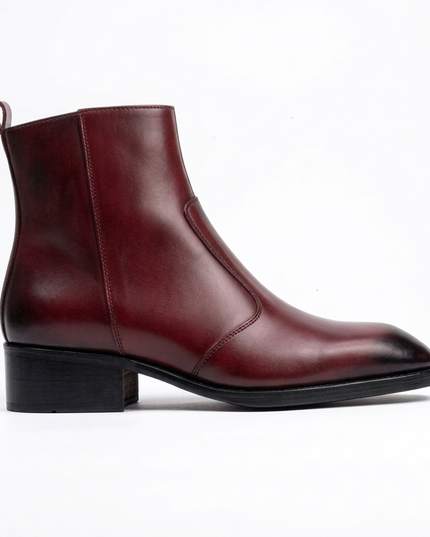 S&B Long Square-Toe Chelsea – Cherry