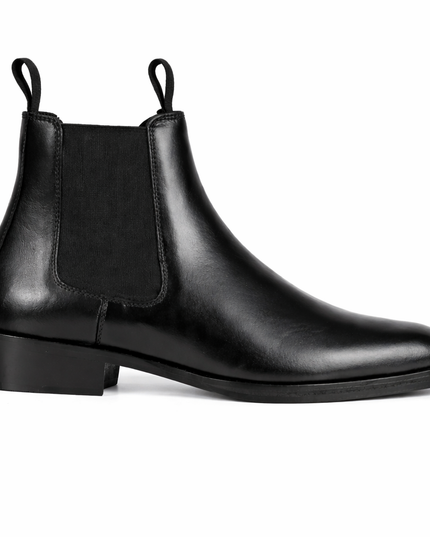 S&B Italian Elastic Cuban Chelsea - Black